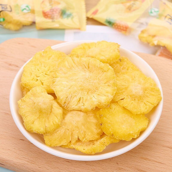 Dried Pineapple Slices Original Flavor Natural Sweet Fruit Snack Healthy Chips