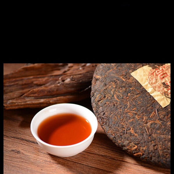 TeaPu-Erh Cooked Tea Cake Yunnan Ecological Pu'er Black Tea Organic 357g Palace Old