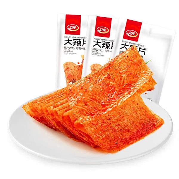 Spicy Strips - Spicy Gluten Latiao, Chinese Special Snack Food 78g (Pack of 2)