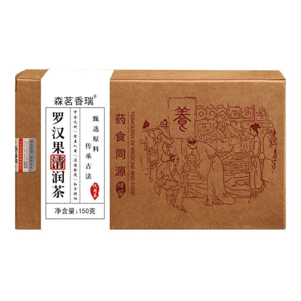 Luo Han Guo Tea Honeysuckle Mint Gardenia Herbal Blend Natural Throat Relief