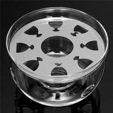 Heat-Resisting Teapot Warmer Base Glass Round Insulation Tealight Teapot Holder