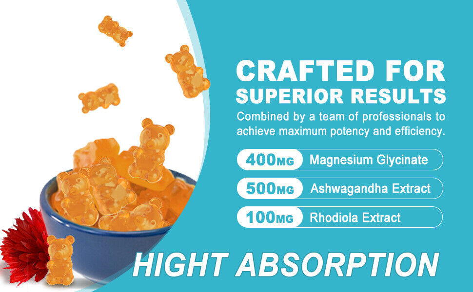 Magnesium Glycinate Gummiesease mood gummy fruit flavored gummies 60 capsules Secondary image