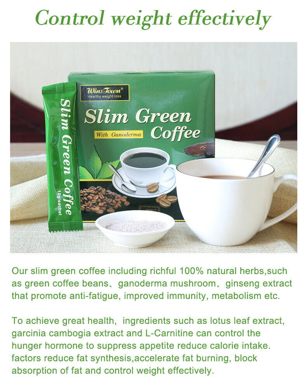 Slim Latte Coffee Natural Instant Weight Loss Ganoderma Slimming Coffee 10g*18