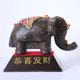 260g Yunnan Pu'er Raw Tea Ornaments Pu'er Tea Sculpture Ornaments Small Elephant