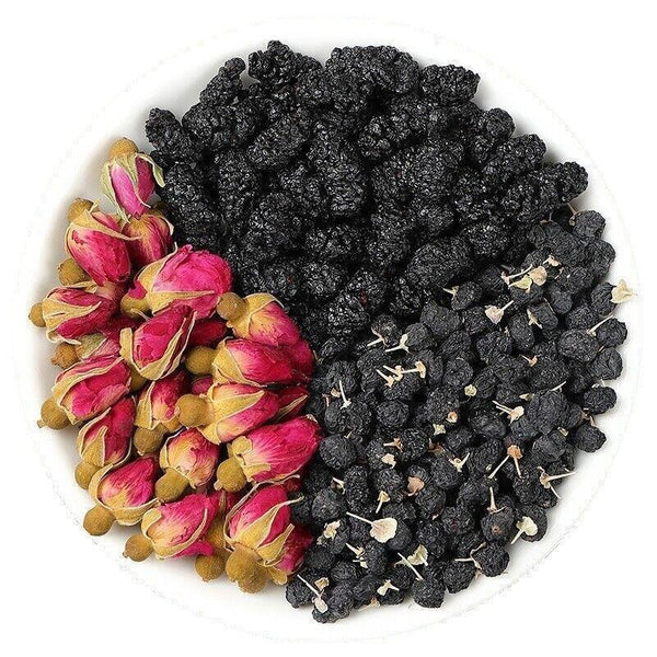 Black Wolfberry Mulberry Rose Tea Rich In Vitamins