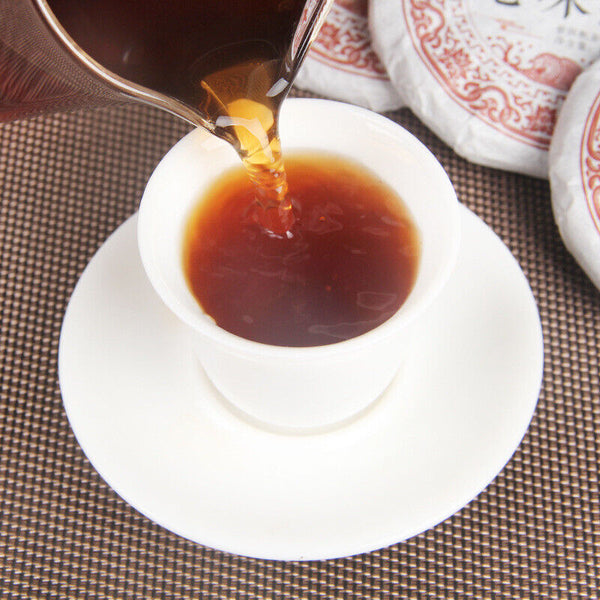 50g*10 Pcs Yunnan Pu'er Tea Ripe Tea Cake Old Flavor Aged Small Cake Tea