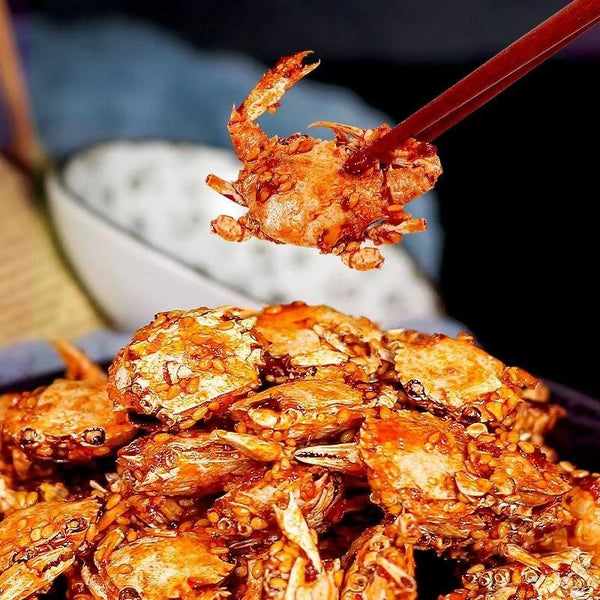 Spicy small crab snacks spicy crispy sea crab