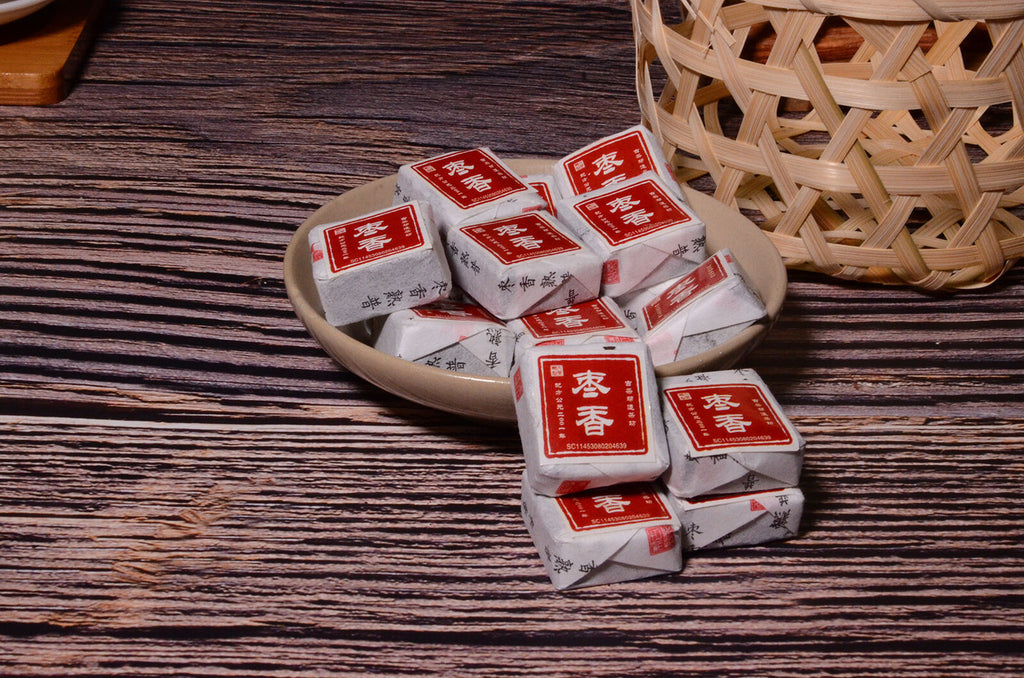 Yunnan Jindian Jujube Small Square Brick Aged Pu-erh Ripe Tea Small Tuo Tea 500g