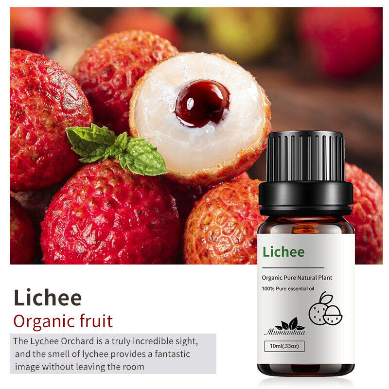 Essential Oil Natural Aromatherapy Pear Litchi Dewberry Mango Amora 10ml * 4