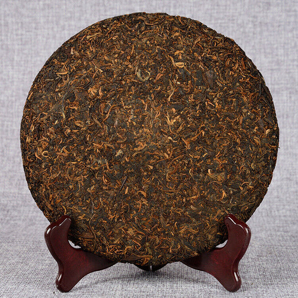 Pu'er Tea Cake Ripe Tea 357g Banzhang Golden Bud Ripe Tea Cake