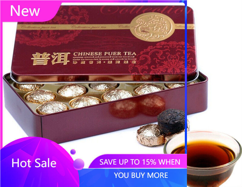 Hot Sale Black Tea 15 Pcs  Gift Packing Cooked Pu er tea Puerh Tea Tin box Tea