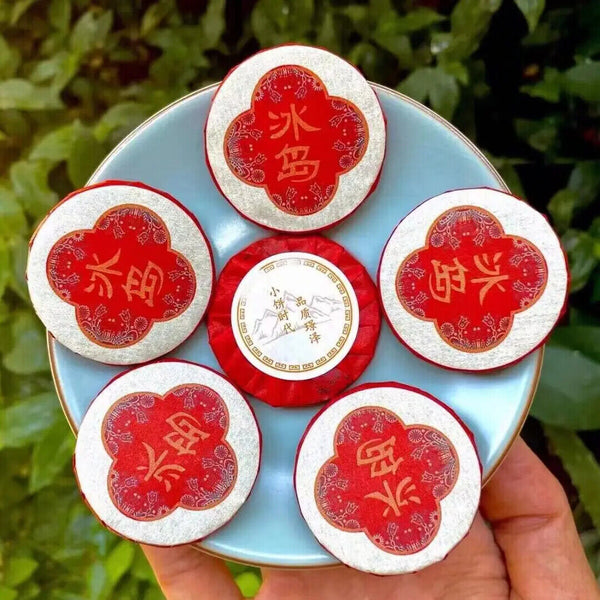 Mini Puer Tea Cake 6 Gram Raw Puerh Bing Cha Bingdao Sweet Raw Puer Tea Cake