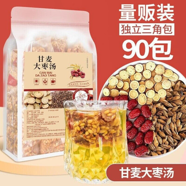 Licorice Wheat Jujube Tea 480g Glycyrrhiza Herbal Blend Easy Brew Triangle Bags
