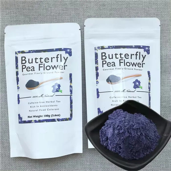 Bulk High Quality 100% Natural Butterfly Pea Flower Powder Tea 50g 500g