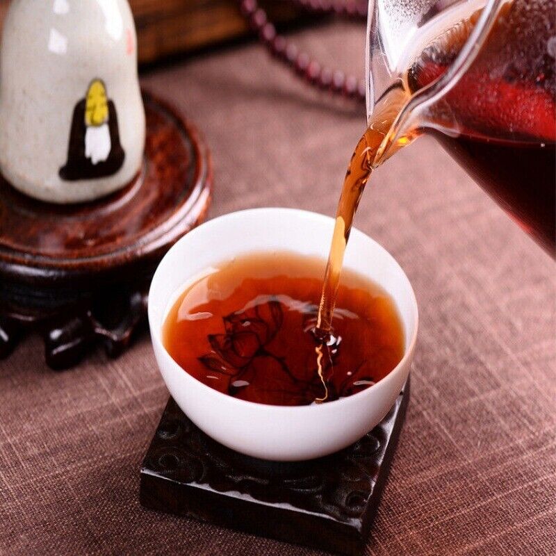 Pu-erh Tea Cooked 357g Top Grade Puer Tea Ripe Yunnan Qizi Cake Organic Old Tree