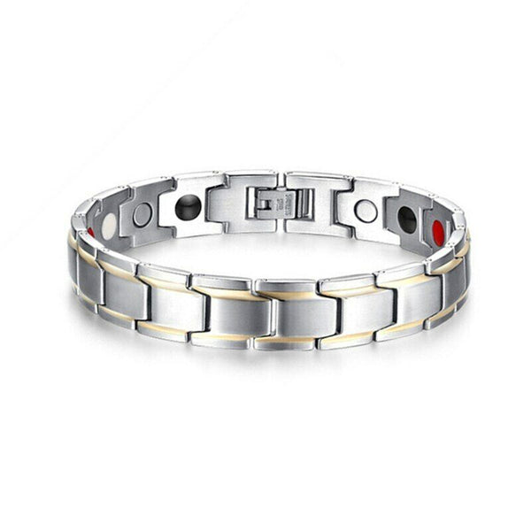 Classic Titanium Steel Anti-snoring Wrist Watch Men Magnetic Therapy Bracelet