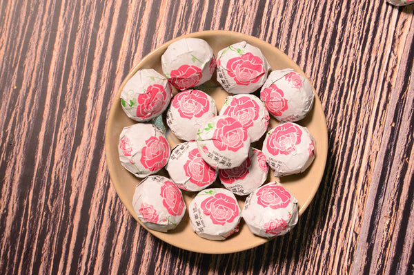 500g Yunnan Pu'er Tea Leaves Jindian Tea Factory Rose Flavor Small Tuo Tea Ripe