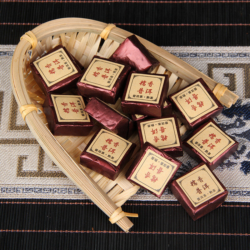 Sticky Rice Square Brick Tea Strong Flavor Pu-erh Ripe Tea Ancient Tree Secondary image