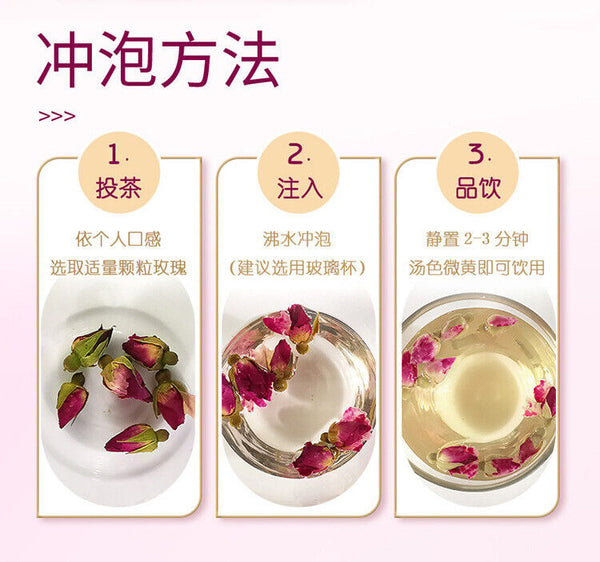 Authentic Rose Tea High Grade Dried Rose Fragrance Herb Tea Bag 100g