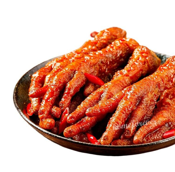 130g x 2 Tüten Liangpinpuzi Würzige Hühnerfüße Chinesische Snacks 良品铺子虎皮凤爪香辣味