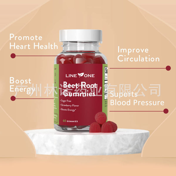 Beet Root and Hawthorn Gummies for Blood Pressure Support - 60 Gummies