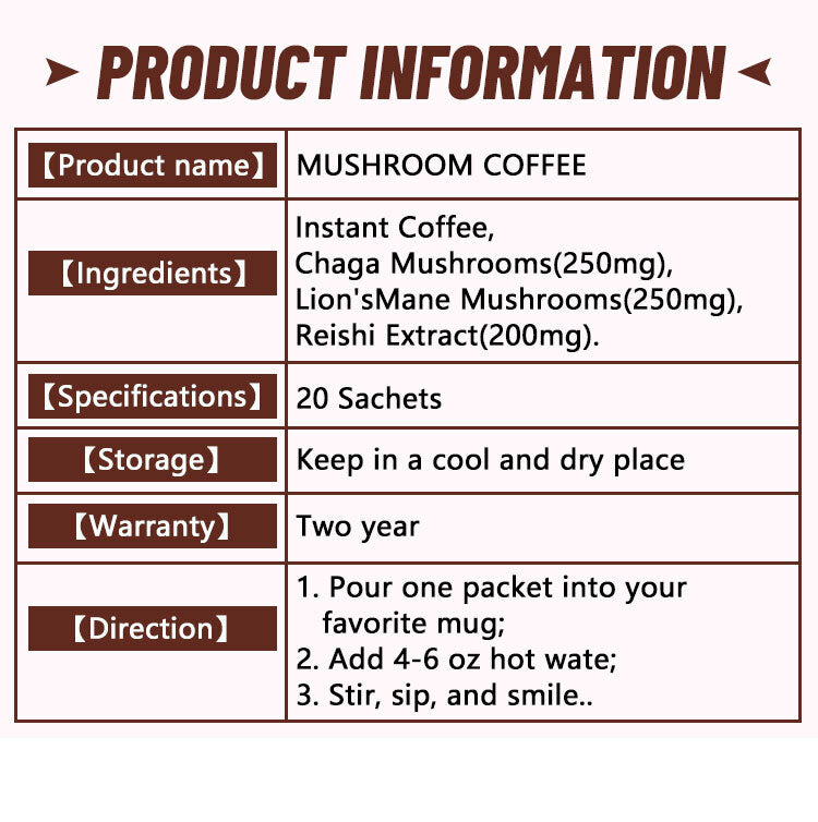Slimming Products Weight Loss Coffee Mushroom Coffee Drinks Powder