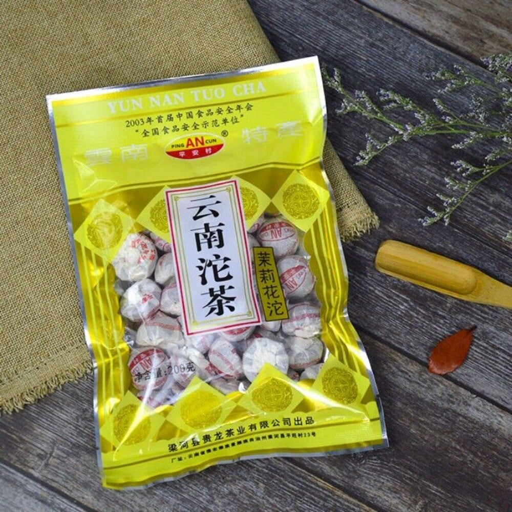 Yunnan Lianghe Jasmine Pu-erh Mini Tuo Tea 200g Hui Long Region Fragrant