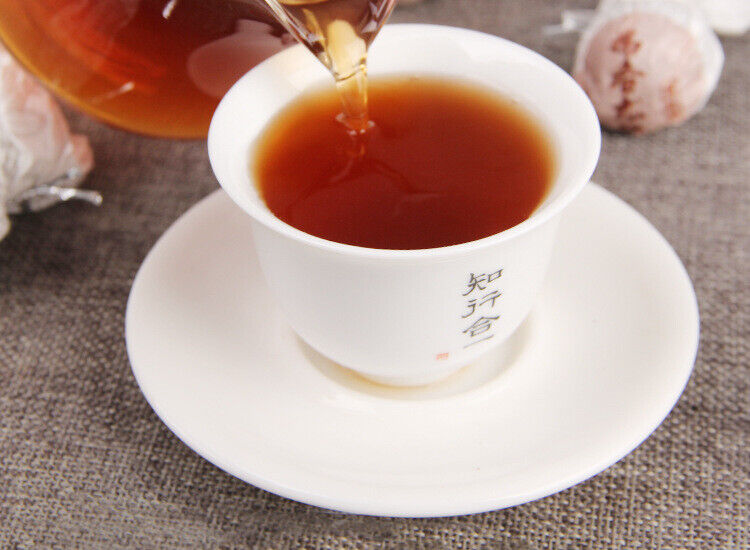 Glutinous Rice Fragrance Puerh Ripe Tea Dragon Pearl 500g Puerh Tea Tuocha