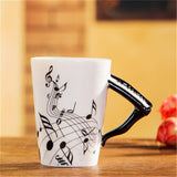 Music Violin Guitar Ceramic Drinkware Mug Coffee Tea Milk Stave Cups with Handle
