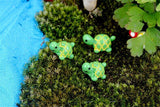 8pcs Green Little Turtle Decoration Supplies Garden Deco Creative Handicrafts