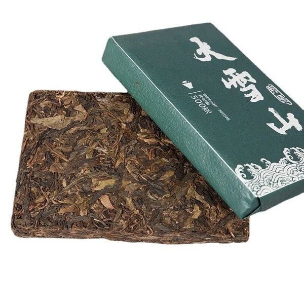 500g Yunnan Bangma Big Snow Mountain Raw Tea Brick Golden Leaf First Spring Tea