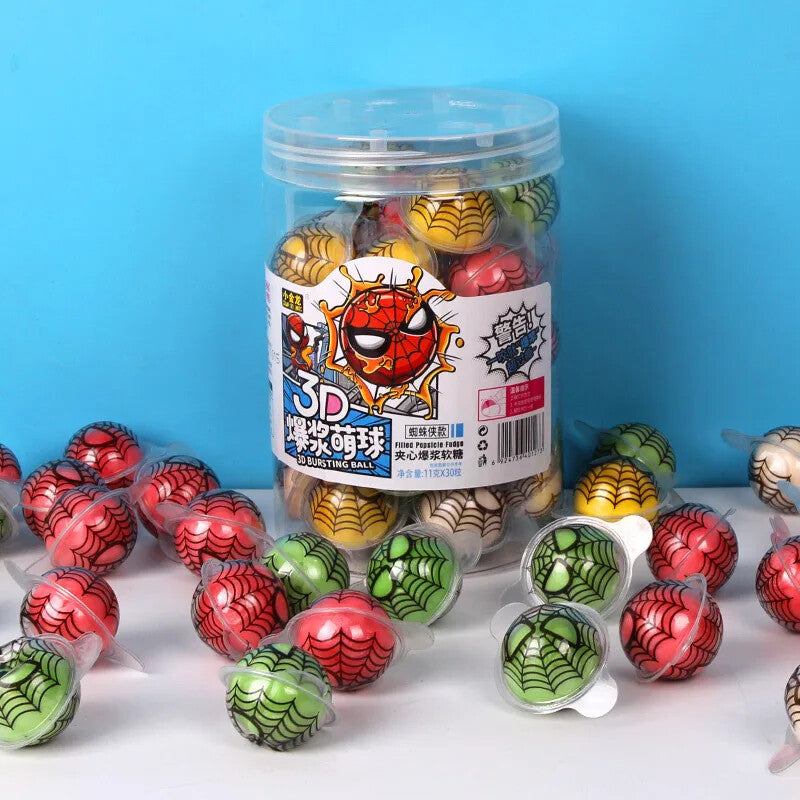 Funny Spherical Gum Eyeball Gummy Candy 30pcs Fruit Flavored 3D Gummy Ball Candy