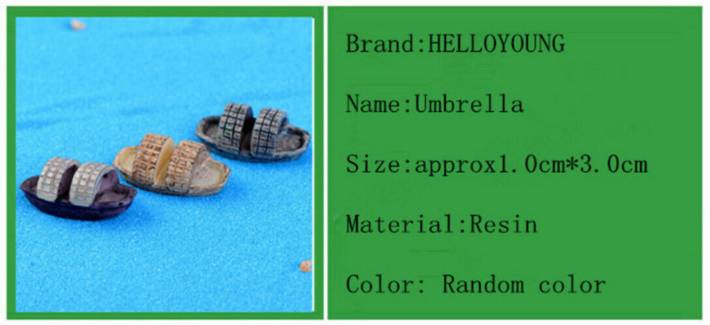 Mini 4pcs Garden Deco Creative Handicrafts Umbrella Boats Decoration Supplies