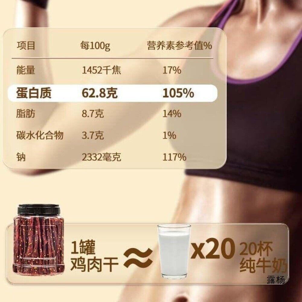 Instant Dried Chicken Breast Strips High Protein Snack Fitness Meal Replacement Secondary image