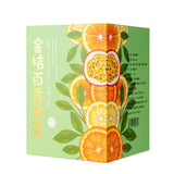 Freeze dried citrus, passion fruit, honey tea, lemon slices, flower fruit tea