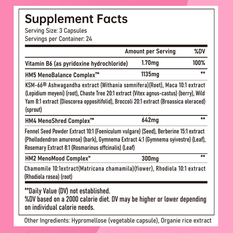Natural Hormonal Support Capsules for Women Balance Hormones and Wellness