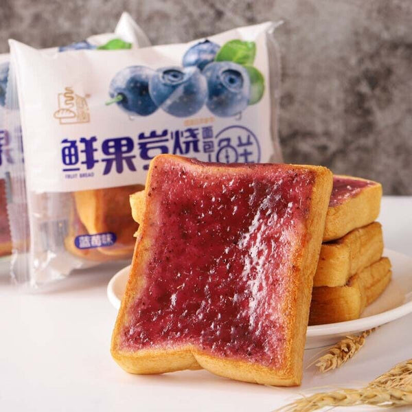 Rock Baked Cheese Toast with Blueberry Flavor Nutritious Breakfast Snack