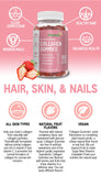 Biotin Vitamin C Collagen Gummies Nails Hair Skin Beauty 60 Vegan Capsules