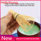 Bamboo Matcha Whisk Set Chasen Chashaku Matcha Whisk for Japanese Tea Ceremony