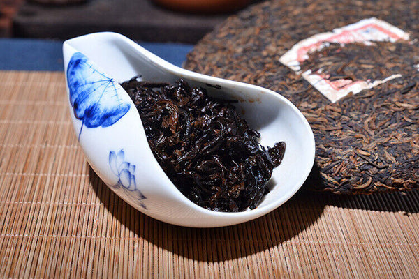 357g Yunnan Pu'er Ripe Tea Cake Banzhang Golden Bud Ripe Tea Palace Tea Cake
