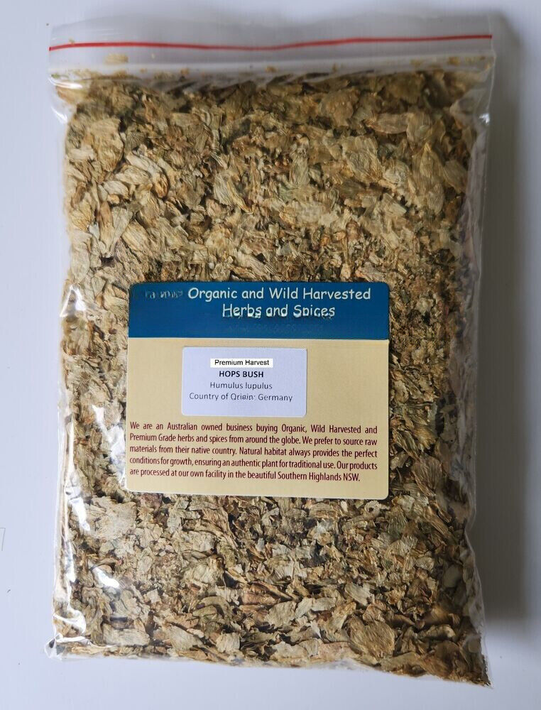 HOPS FLOWER BUSH PREMIUM HARVEST HERBAL TEA 500g Dried Herb Humulus lupulus Main image
