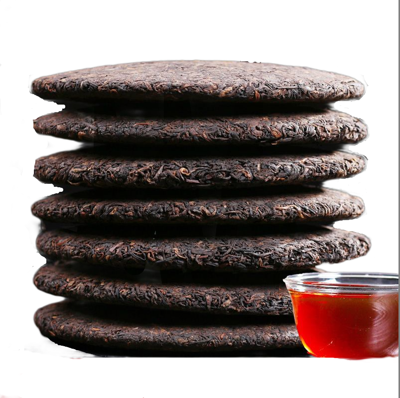 Puerh Ripe Tea Menghai Purple Bud Puerh Tea Aged Purple Bud Seven Cakes 357g Main image