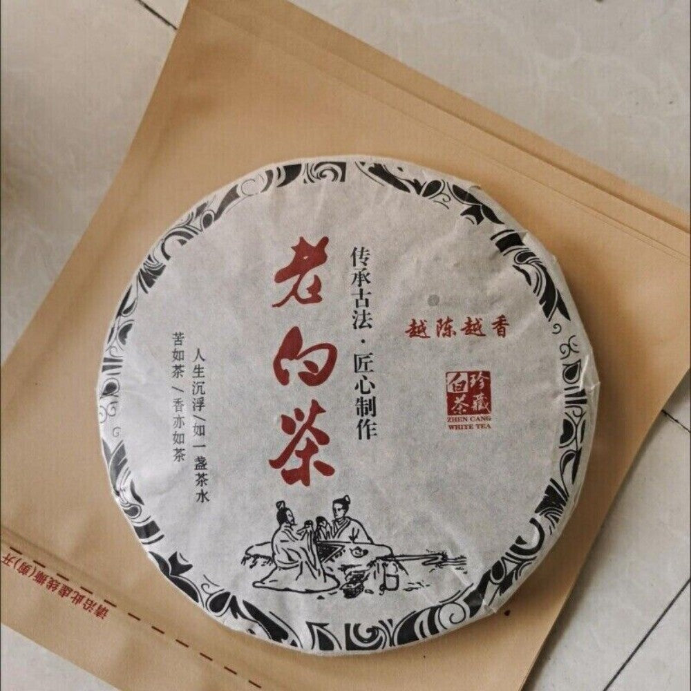 Fuding Shou Mei White Tea Cake 300g Aged 8 Years Organic Bai Mu Dan Premium