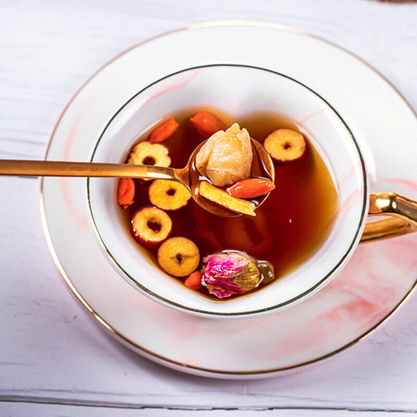 Rose Longan Red Date Goji Ginger Black Sugar Herbal Tea Blend 20 Bags