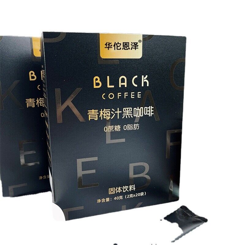 Plum juice black coffee instant coffee solid drink full stomach black coffee 40g Main image