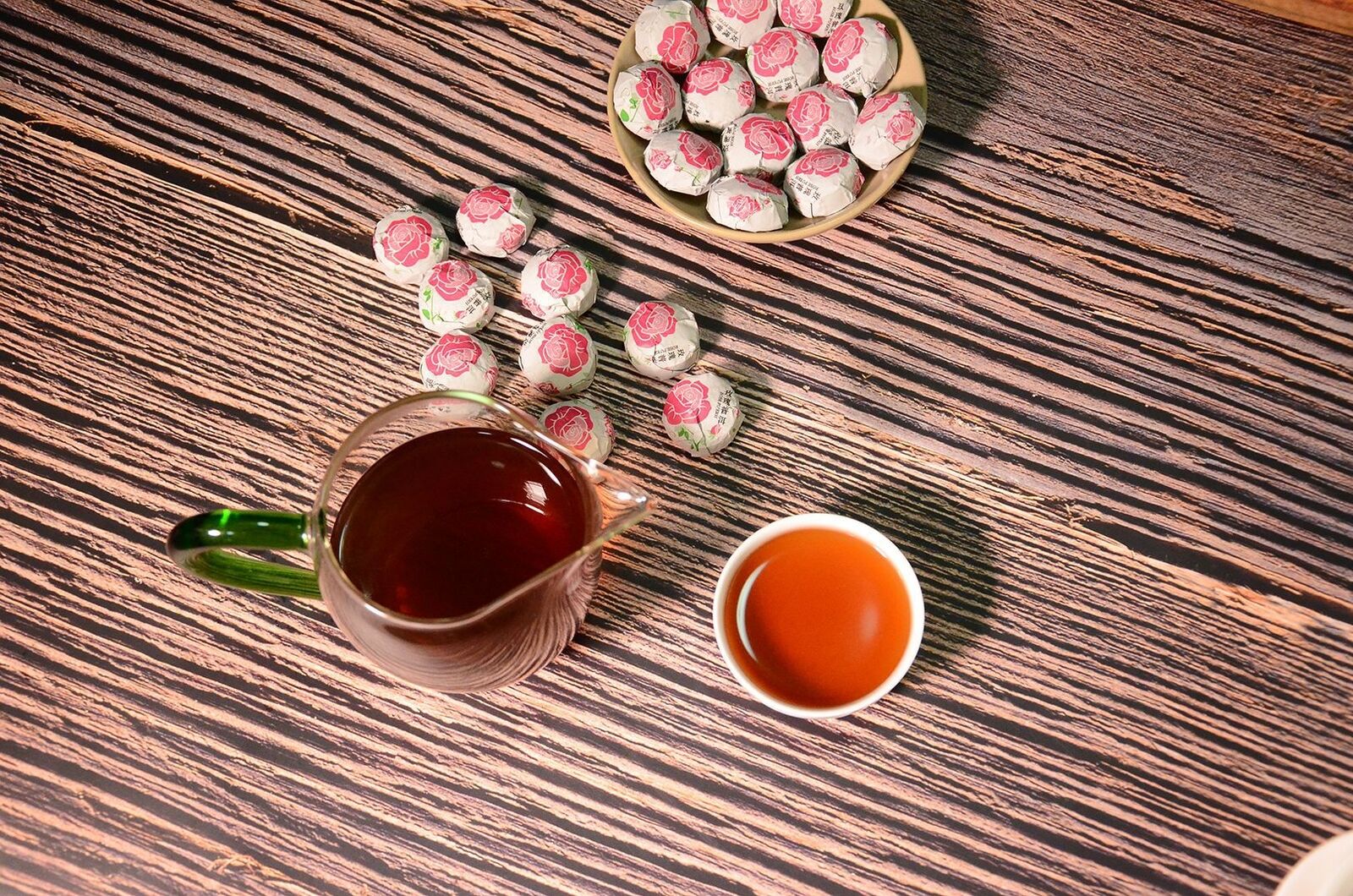 500g Yunnan Pu'er Tea Leaves Jindian Tea Factory Rose Flavor Small Tuo Tea Ripe