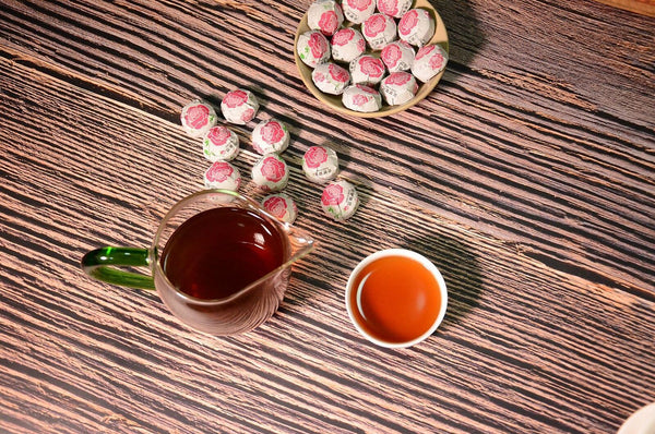 500g Yunnan Pu'er Tea Leaves Jindian Tea Factory Rose Flavor Small Tuo Tea Ripe