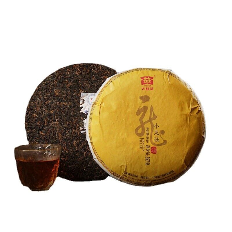 Menghai TAETEA Small DRAGON PILLAR Dayi Tea Gongting Pu-erh Ripe Puer 357g Main image