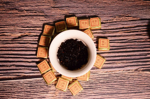 Yunnan Jindian small square brick black tea leaves glutinous fragrance brick tea