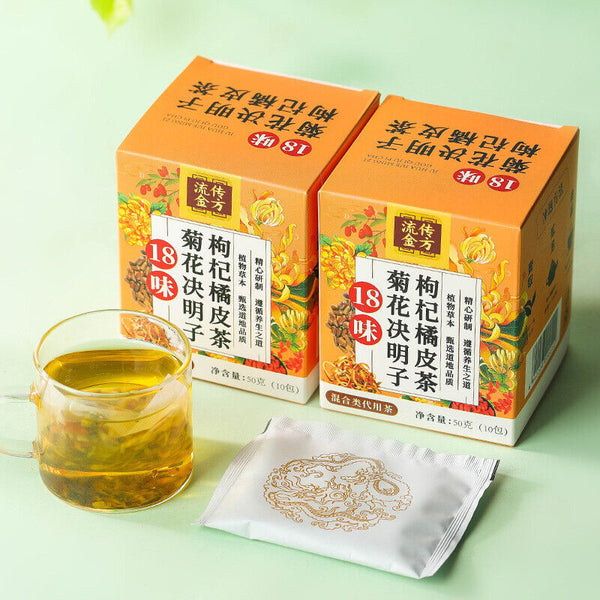Chrysanthemum Cassia Berries Wolfberry Orange Peel Tea Dandelion Tea 18 Flavours